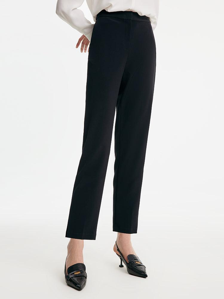 Black Acetate Tapered Pants GOELIA