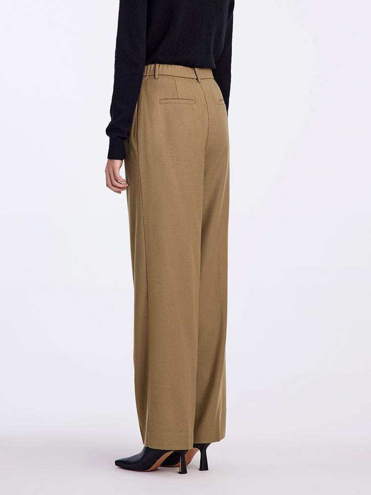 Wool Straight Full Length Pants GOELIA