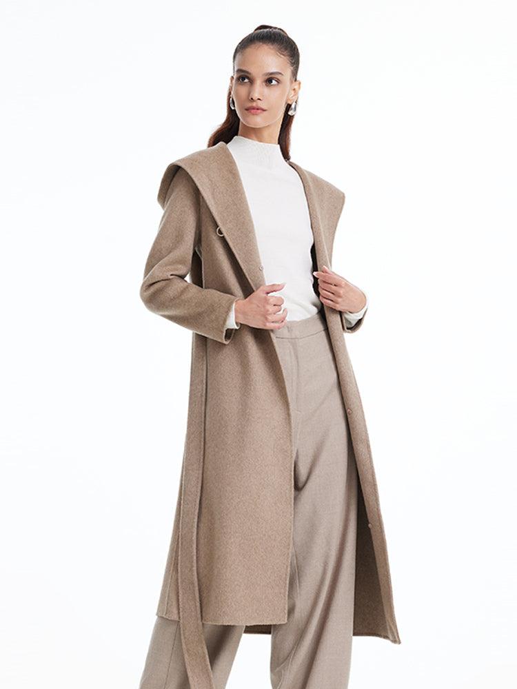 Pure Cashmere Fox Fur Waistcoat Two-piece Coat GOELIA