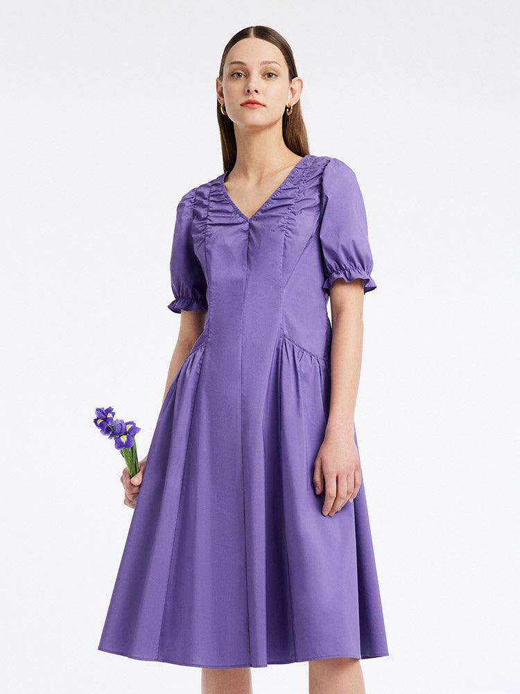 Waist-skimming Cotton Dress GOELIA