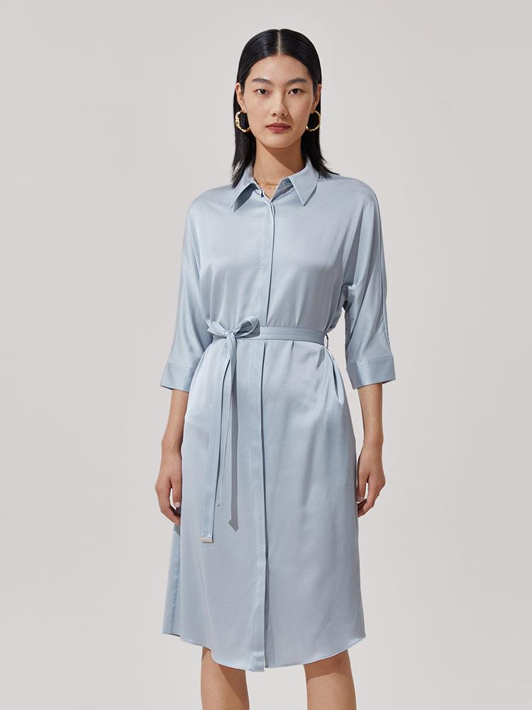 Silk Shirt-Style Dress GOELIA