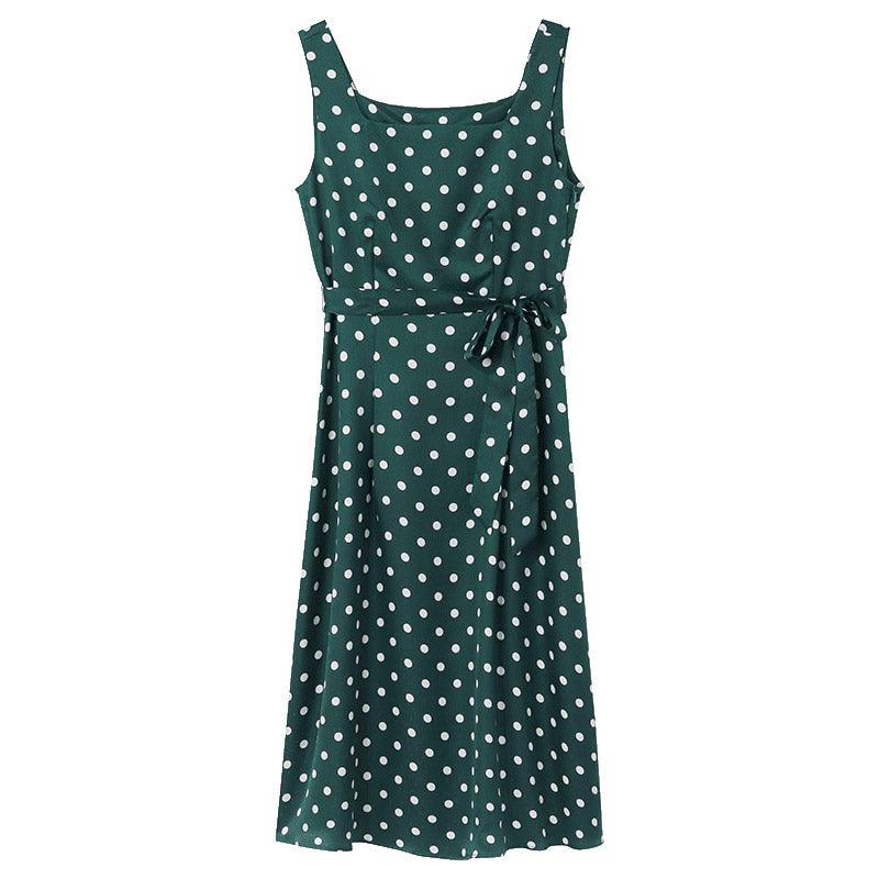 16 MM Pure Silk Polka Dots Dress GOELIA