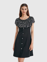 One-Neck Dress With Patchwork Floral GOELIA