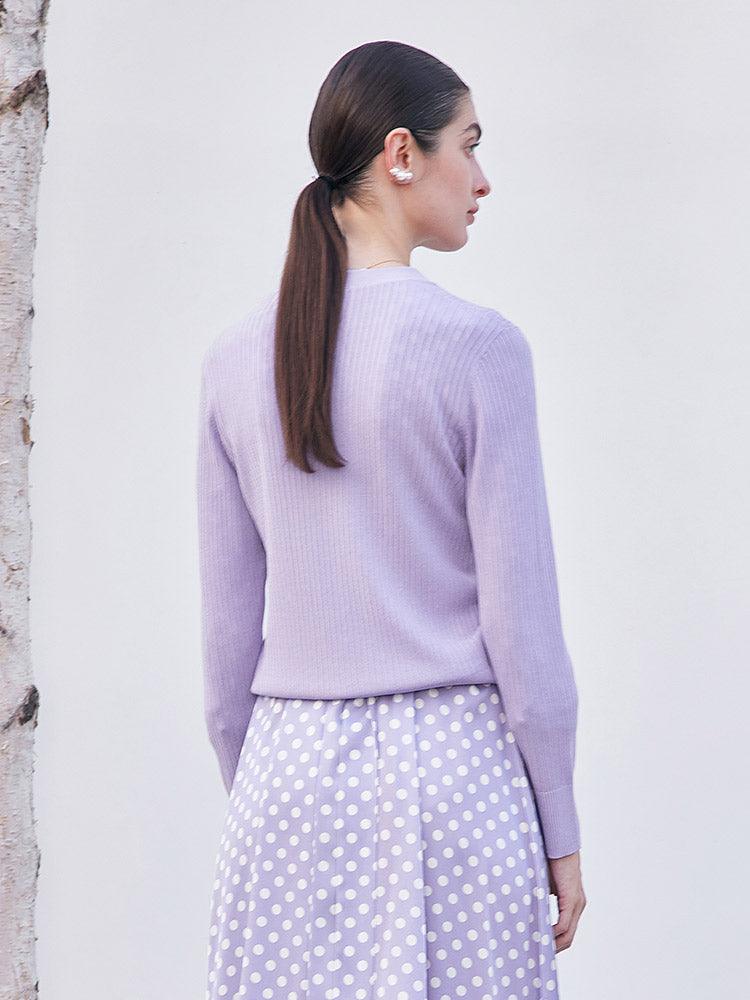 Purple Minimalist Cardigan GOELIA