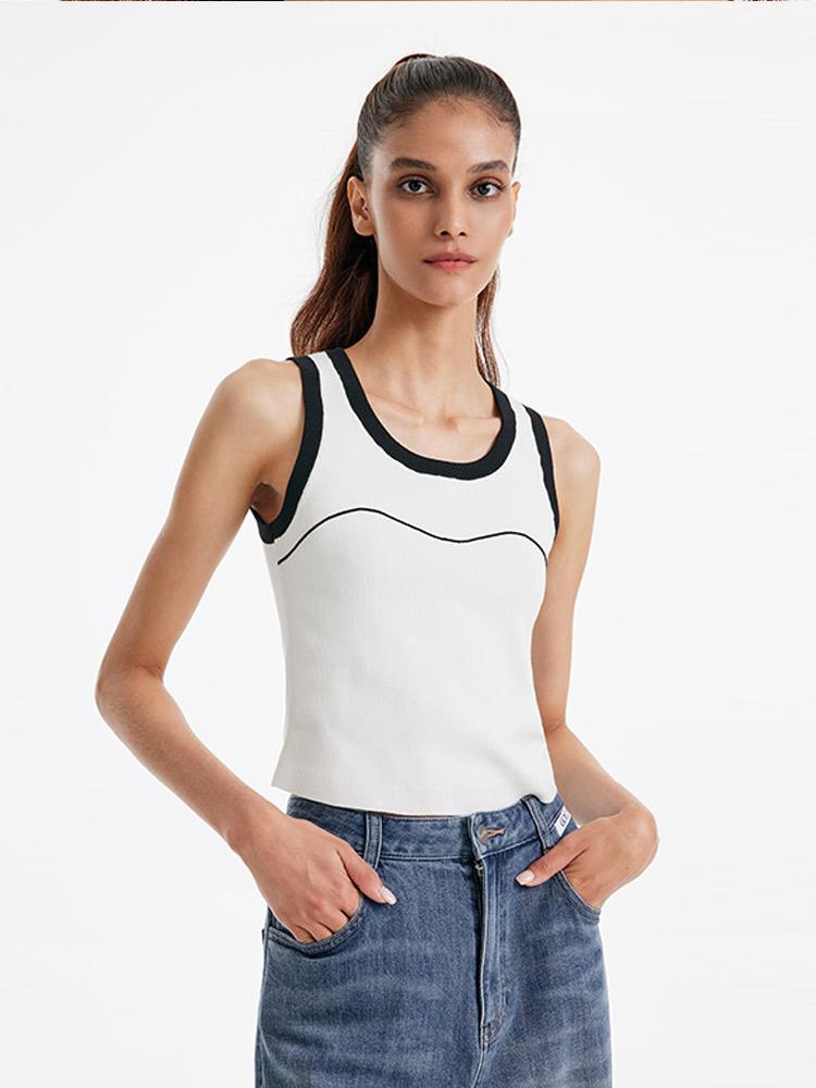 Acetate Cotton Tight Fit Vest Top GOELIA