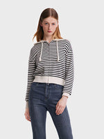 Woolen Striped Hooded Cardigan GOELIA