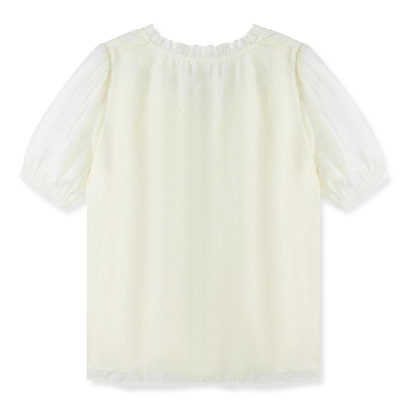 Ruffle V Neck Blouse GOELIA