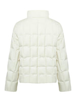 White Stand Collar Short Goose Down Garment GOELIA