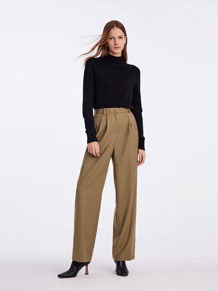 Wool Straight Full Length Pants GOELIA