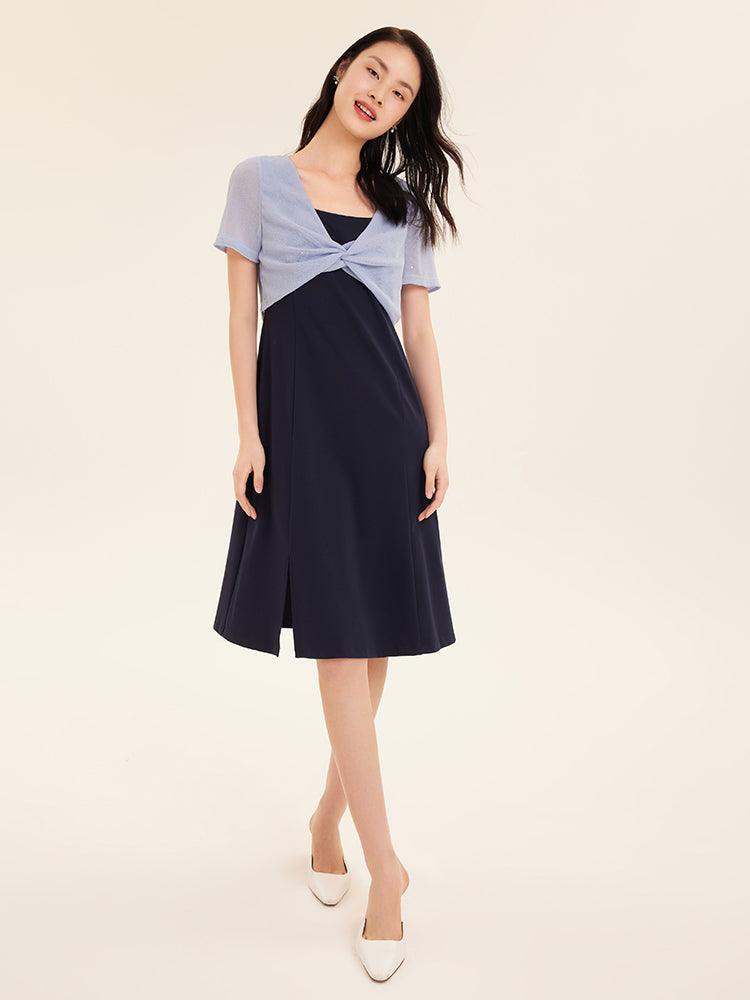 Two-Piece Suit Knitted & Twisted Dress GOELIA