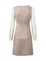 knitted suedette patchwork dress GOELIA