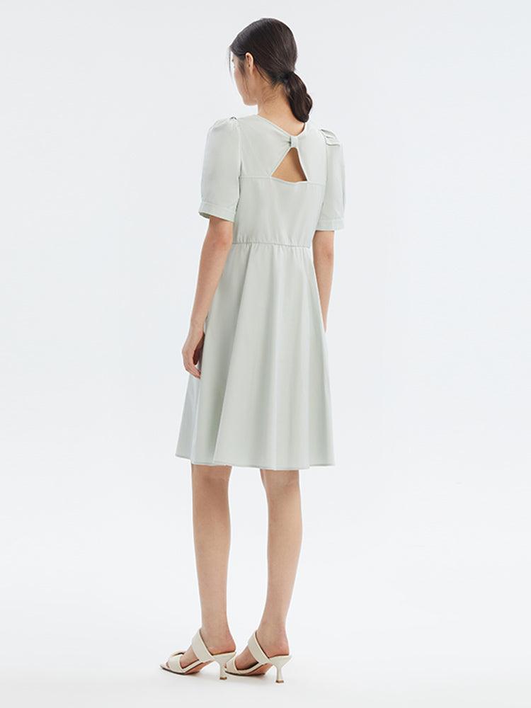 Cotton Dress With Bow-back GOELIA