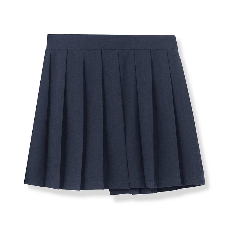 Black Reversible Style Pleated Skirt Shorts GOELIA