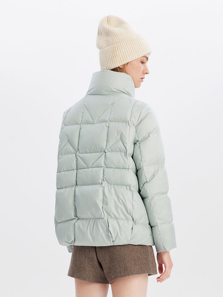 Light Green Crop Goose Down Coat GOELIA