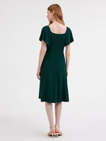 Ruffle Sleeve Knitted Dress GOELIA