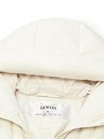 Mid-Length Hooded Gathered Waist Goose Down Garment GOELIA