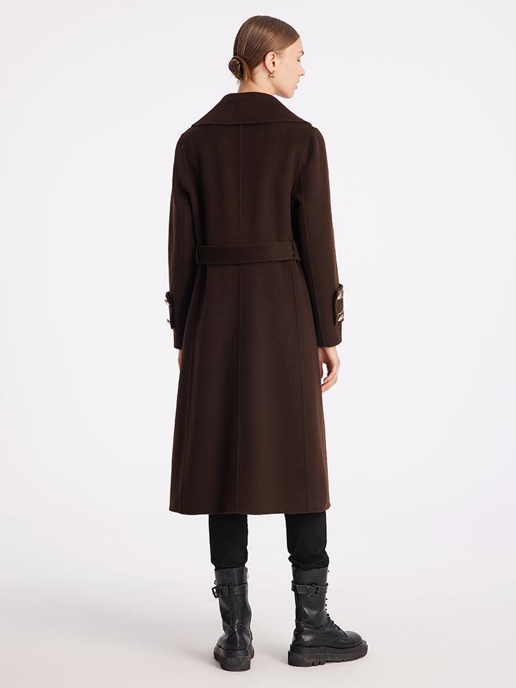 Single-Breasted Wool Double Woolen Coat GOELIA