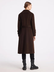 Single-Breasted Wool Double Woolen Coat GOELIA