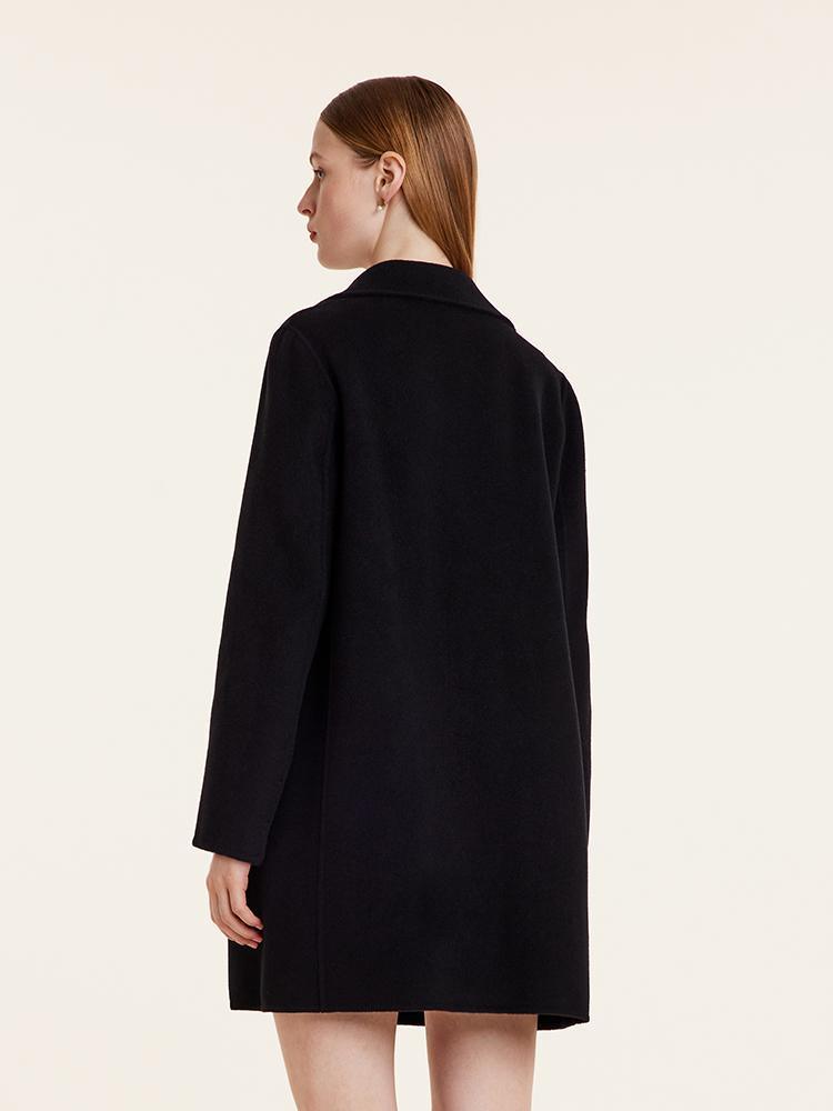 Wool And Cashmere Double-Faced Notched Lapel Coat GOELIA