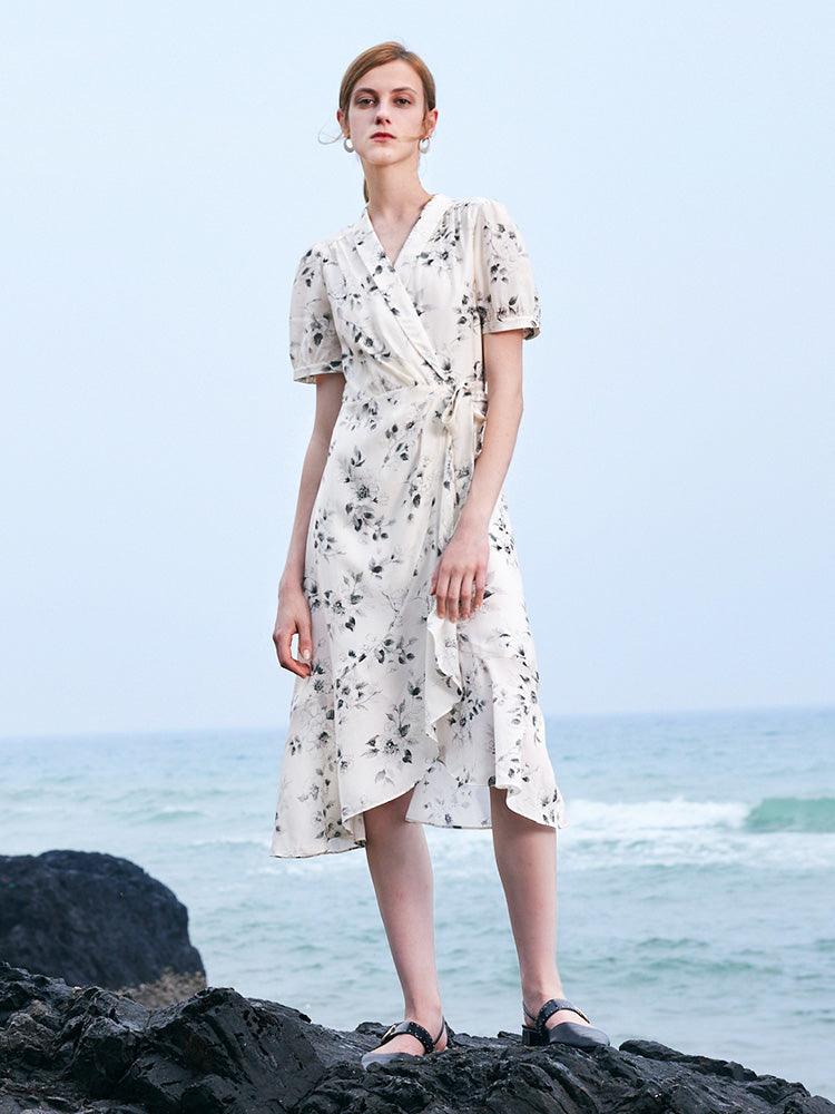 Acetate Printed One-piece Dress GOELIA