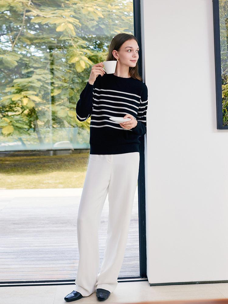 Black&White Stripe Sweater GOELIA