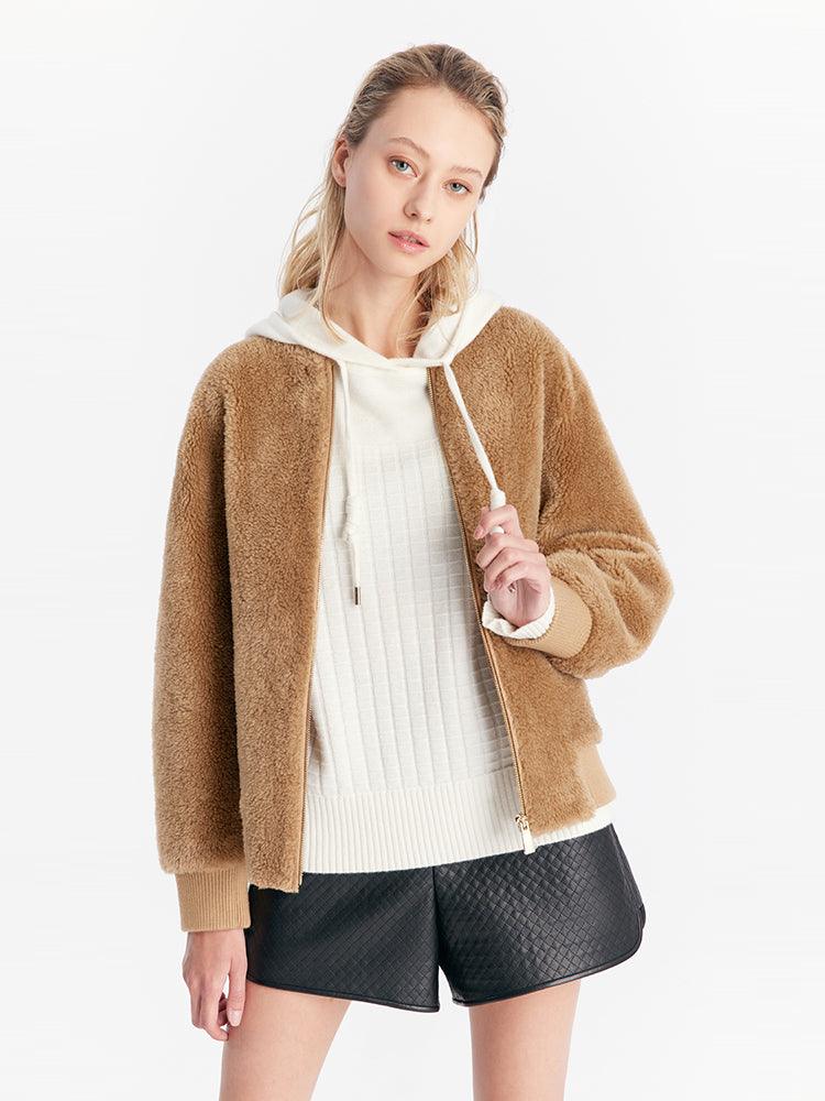 Brown Teddy Wool Jacket GOELIA