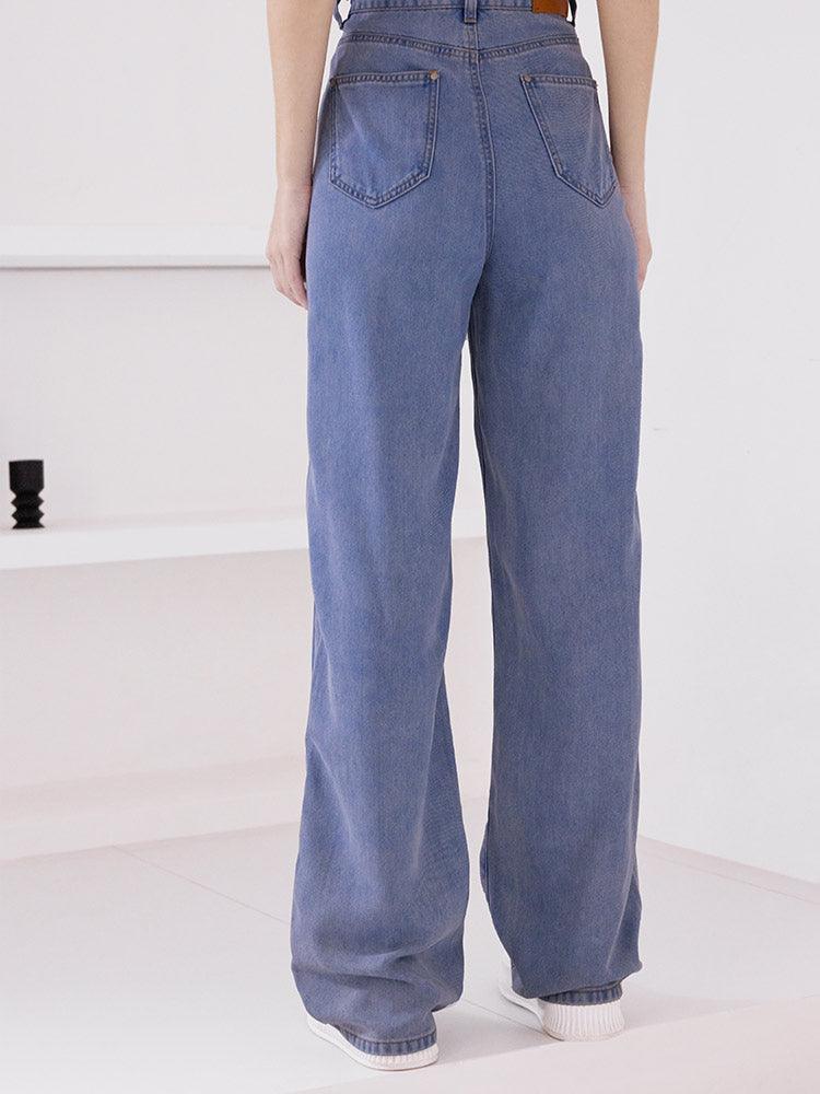 Denim Blue Full-Length Jeans GOELIA