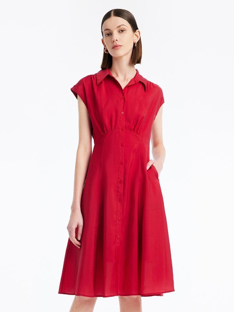 Tencel Shirt-style Dress GOELIA