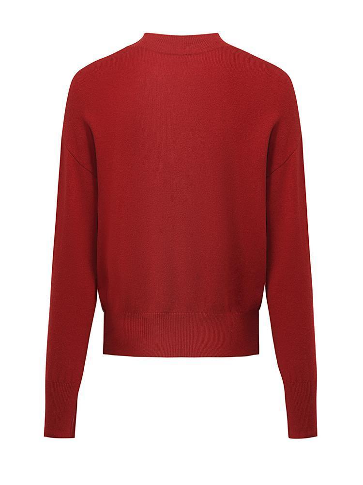 Pure Wool Mock Neck Sweater GOELIA