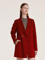 Tencel Wool Double-Faced Lapel Coat GOELIA