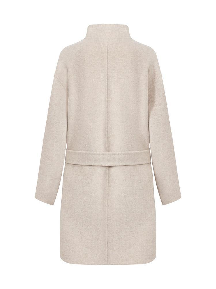 Mid-Length Wool And Cashmere Coat With Belt GOELIA