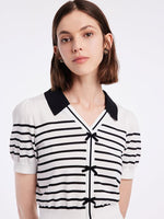 Two-Piece Set Knitted Cardigan And Tulle Skirt GOELIA