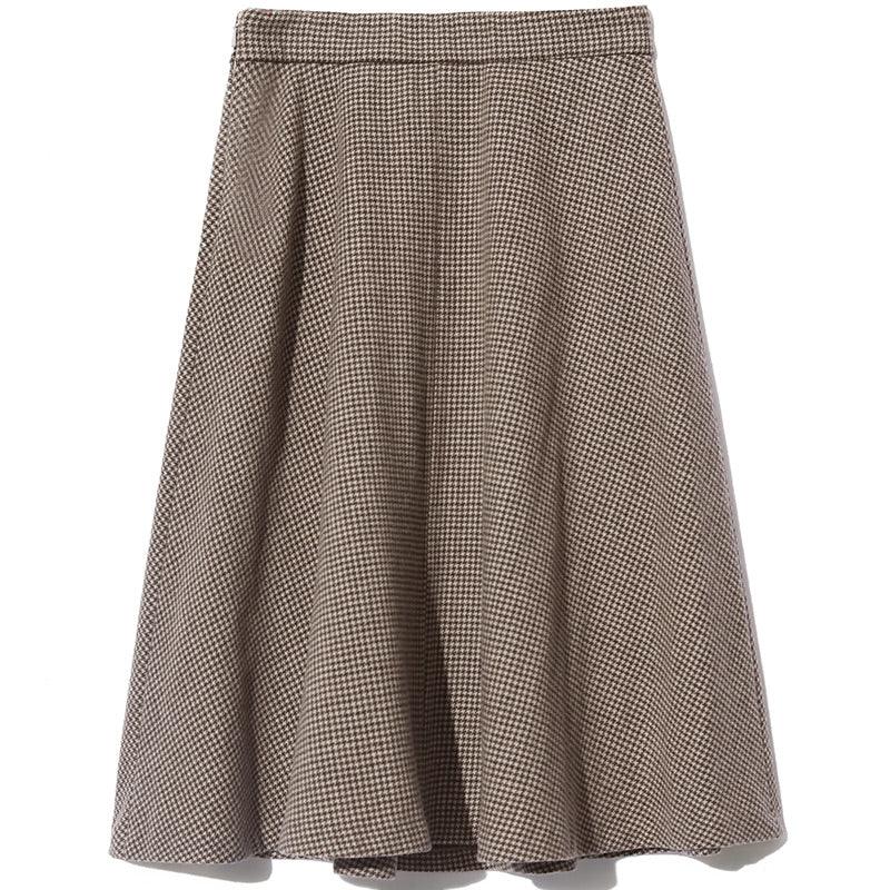 Houndstooth Pattern Washable Skirt GOELIA