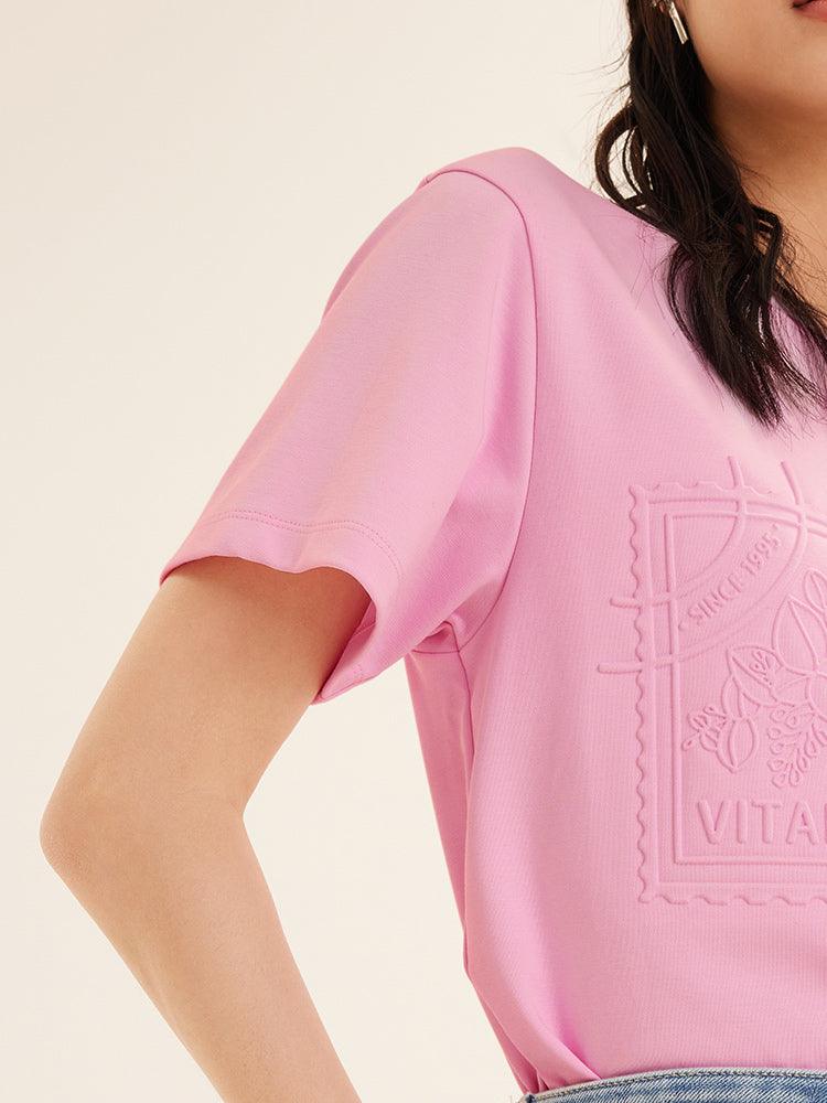 Pink 3D Print T-Shirt GOELIA