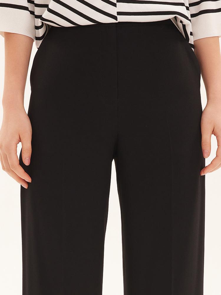 Black Acetate Wide Leg Trousers GOELIA