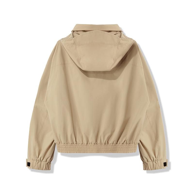 Khaki Hoodie Street Style Jacket GOELIA