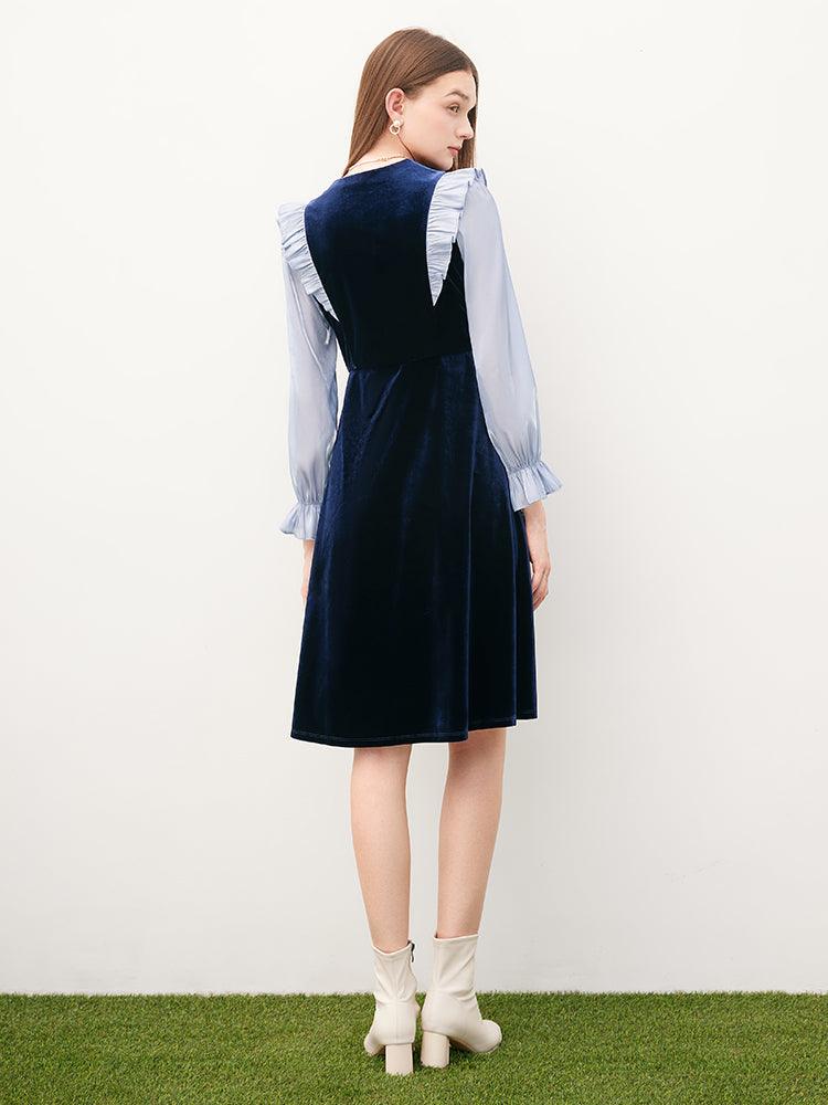 Velvet Two-pieces Dress GOELIA