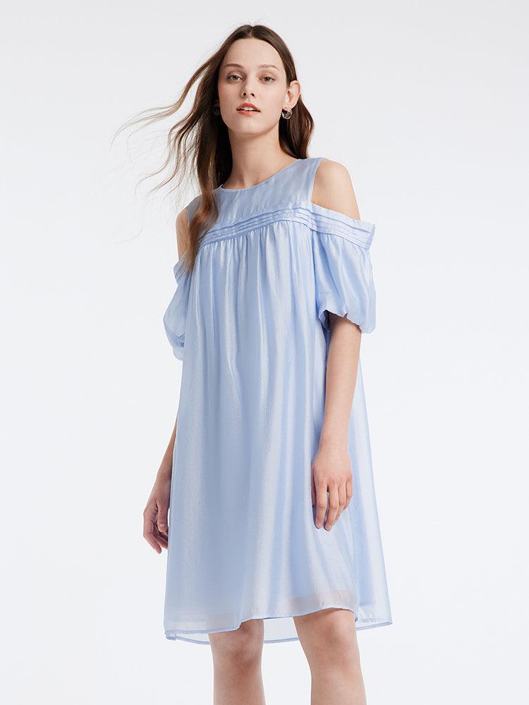 Blue Strapless Dress GOELIA