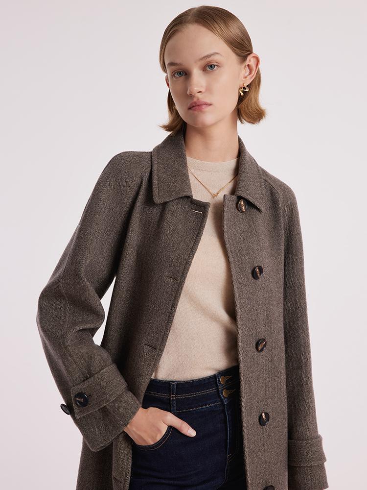 Washable Wool Straight Coat GOELIA