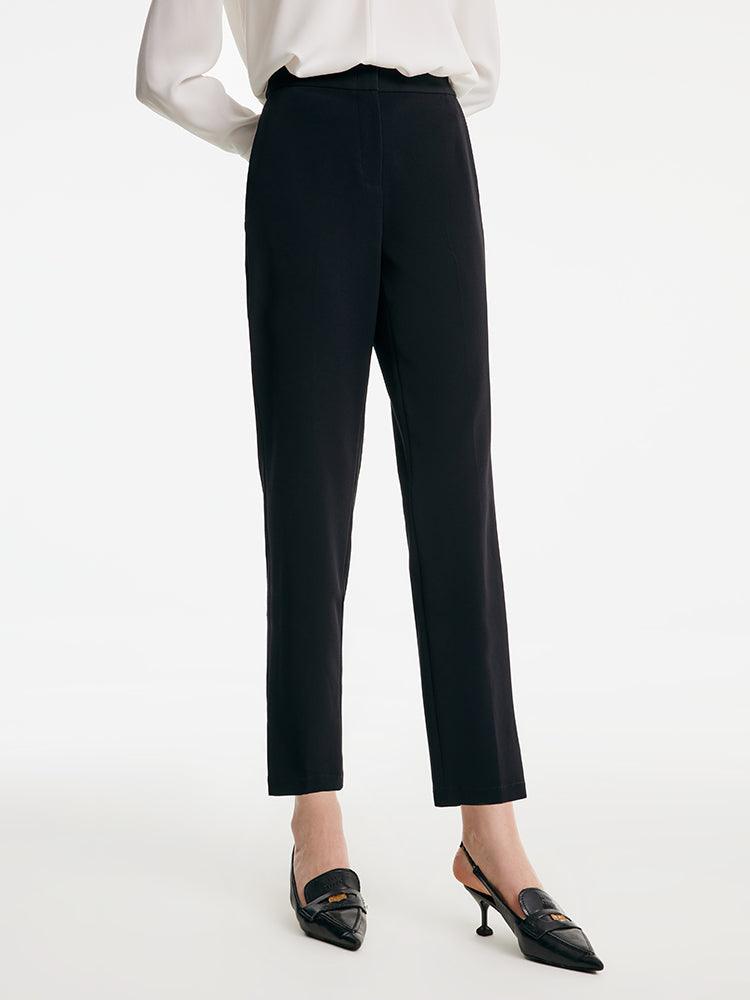 Black Acetate Tapered Pants GOELIA