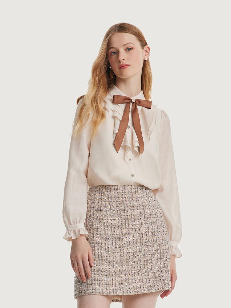 Acetate Shirt With With Bow Tie GOELIA