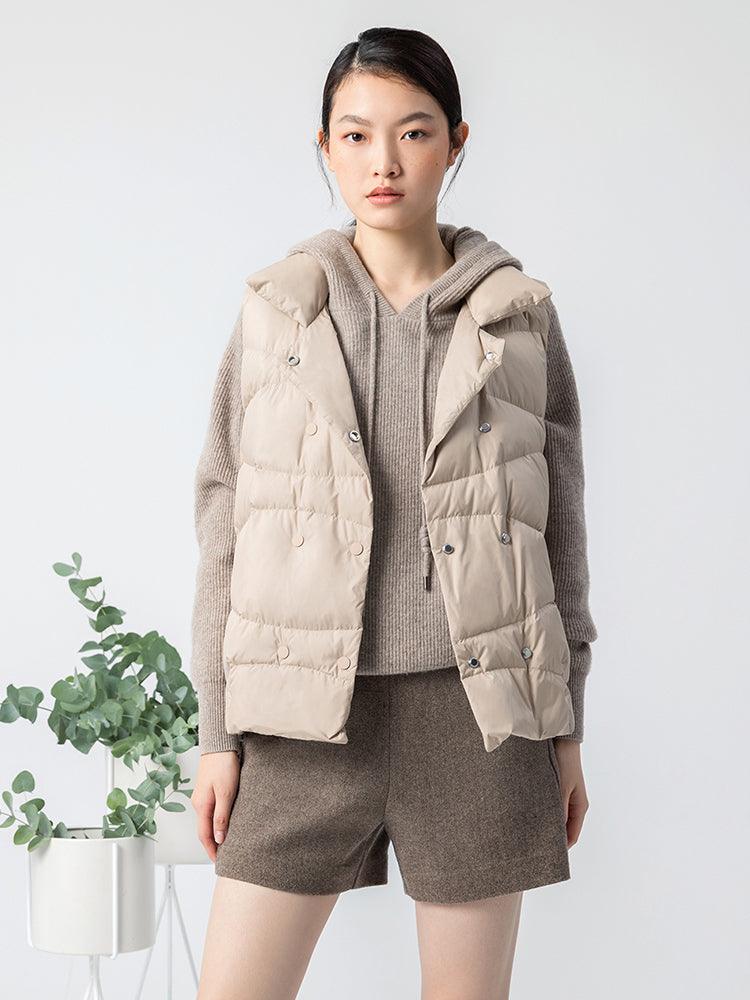 White Goose Down Vest GOELIA