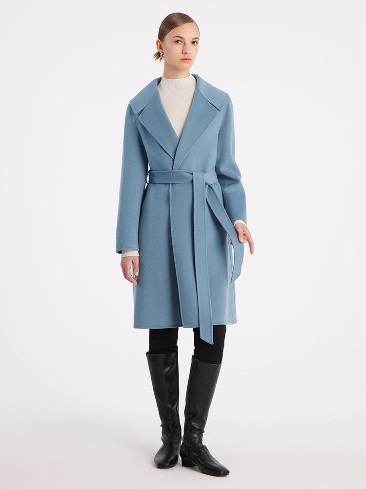 Mid-Length Full Wool Double Woolen Coat GOELIA