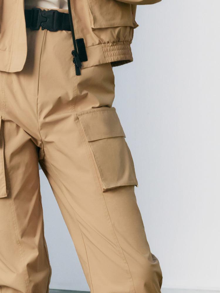 Khaki Street-Style Pants GOELIA