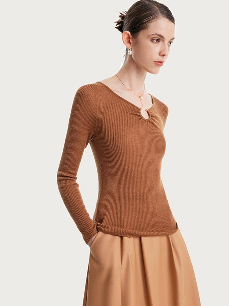 Silk Wool Knitted Top GOELIA