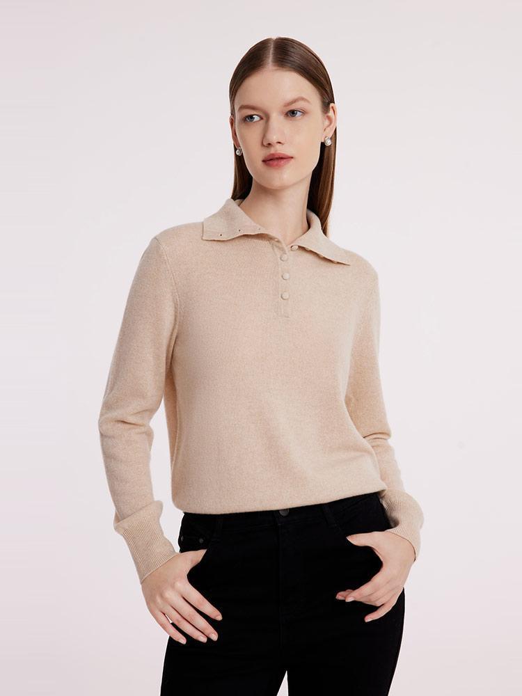 Pure Cashmere Polo Neck Sweater GOELIA