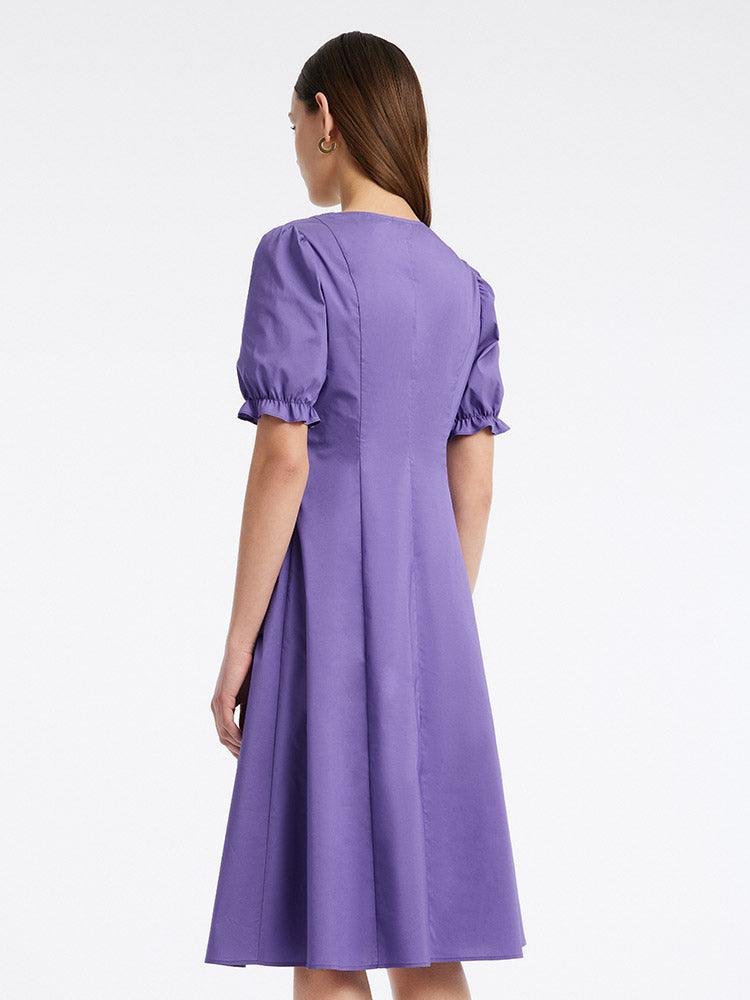 Waist-skimming Cotton Dress GOELIA