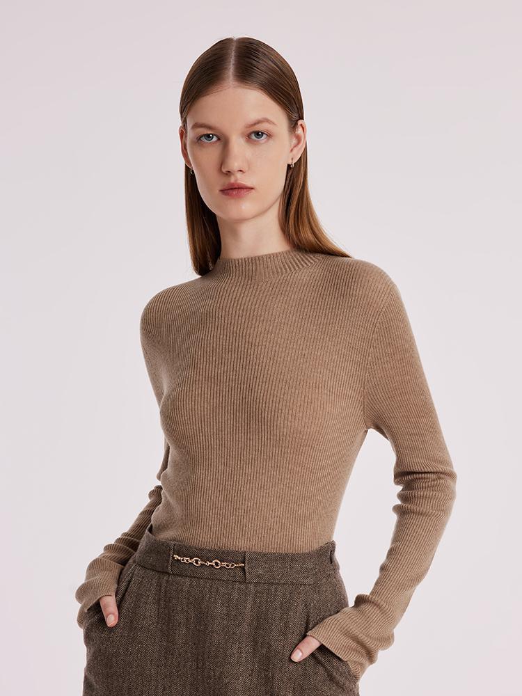Pull sans couture en laine lavable en machine 