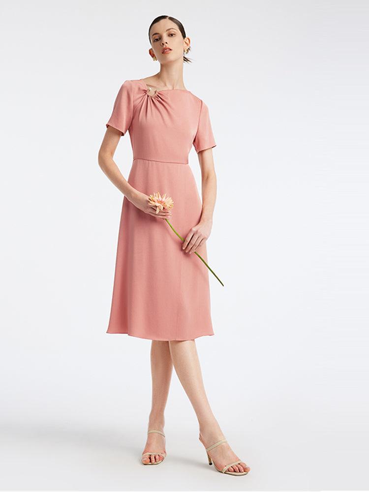 Acetate Waist-skimming Temperament Dress GOELIA