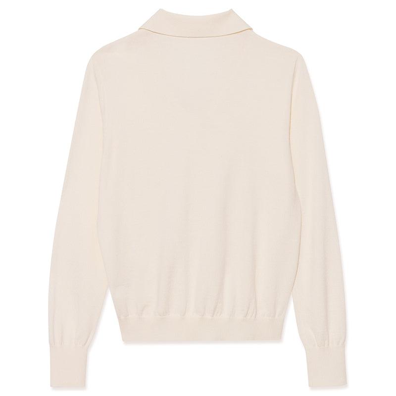 OFF White Woolen Lace-up Sweater GOELIA